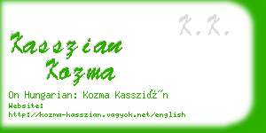 kasszian kozma business card